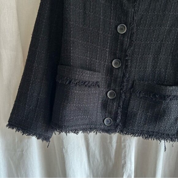 Iris Setlakwe Tweed Black Blazer 12 - Picture 5 of 7